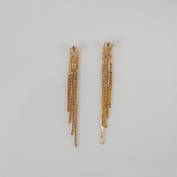 Betsey Johnson Goldtone Crystal Cascading Earrings - Picture 3 of 5